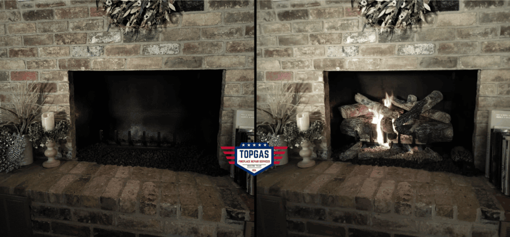 30" Fire grand oak gas logs