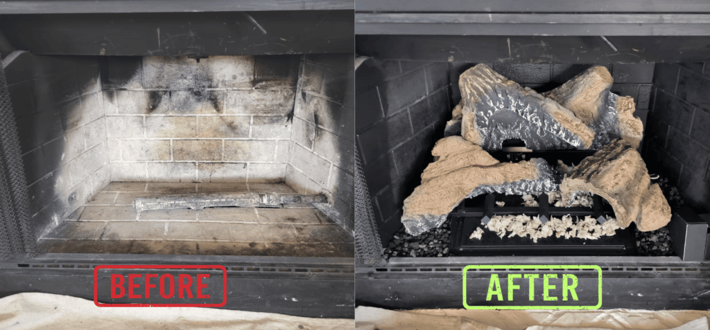 Duzy 2 Gas log installation